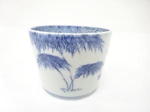 古伊万里　染付　竹笹　蕎麦猪口